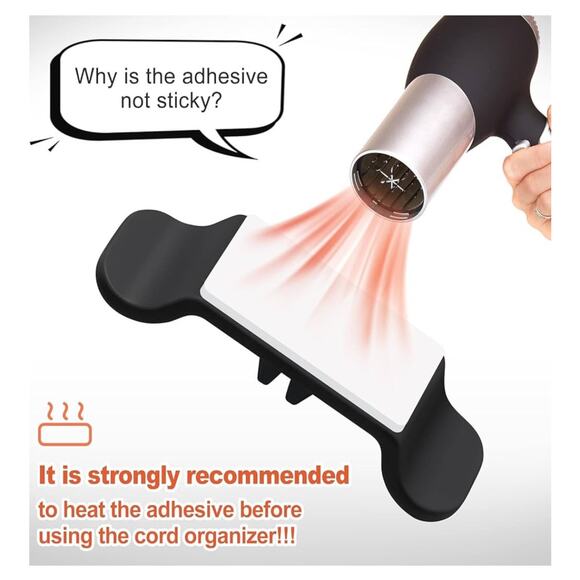 6 Pack Cord Organizer for Kitchen Appliances, Adhesive Cord Holder - Picture 2 of 4